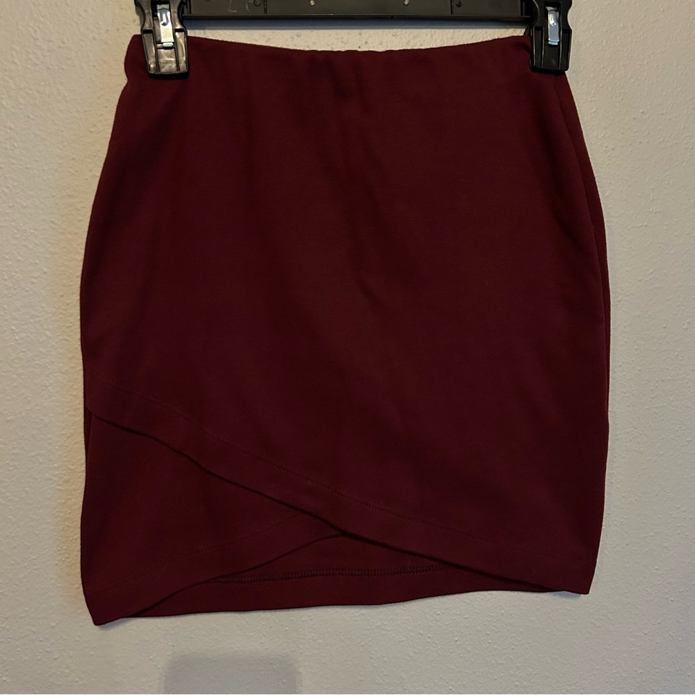 Women's SO Deep Burgundy Mini Skirt